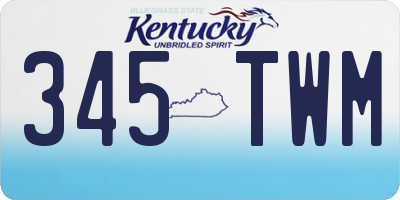 KY license plate 345TWM