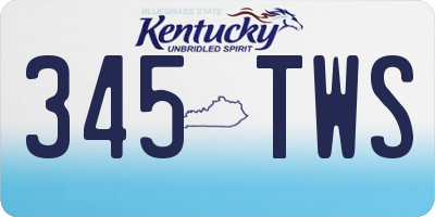 KY license plate 345TWS