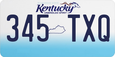 KY license plate 345TXQ