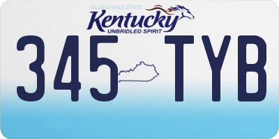 KY license plate 345TYB