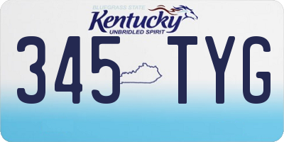 KY license plate 345TYG