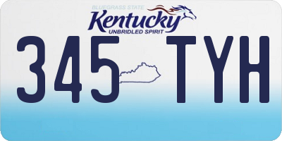 KY license plate 345TYH