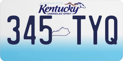KY license plate 345TYQ