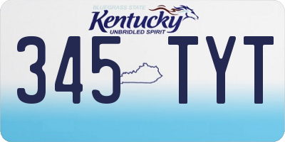 KY license plate 345TYT