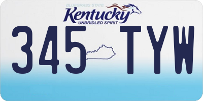 KY license plate 345TYW