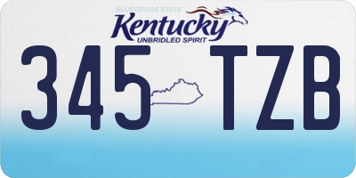 KY license plate 345TZB