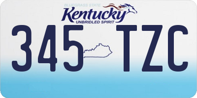 KY license plate 345TZC