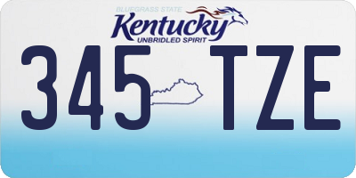 KY license plate 345TZE