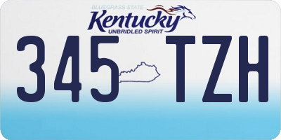 KY license plate 345TZH