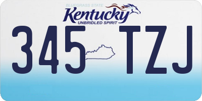 KY license plate 345TZJ