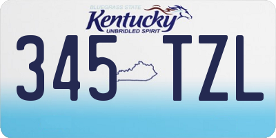 KY license plate 345TZL