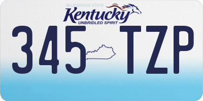 KY license plate 345TZP
