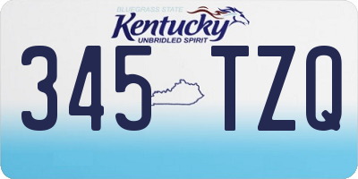 KY license plate 345TZQ