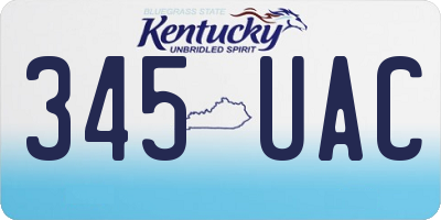 KY license plate 345UAC