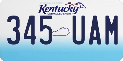 KY license plate 345UAM