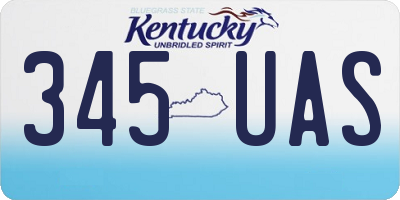 KY license plate 345UAS