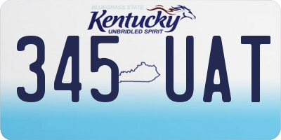 KY license plate 345UAT