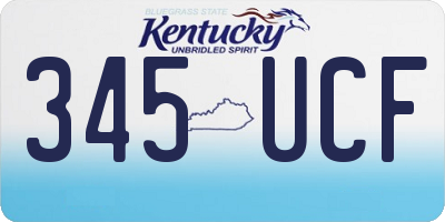 KY license plate 345UCF