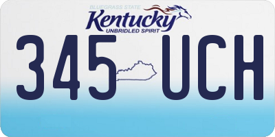 KY license plate 345UCH