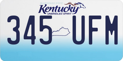 KY license plate 345UFM