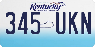 KY license plate 345UKN