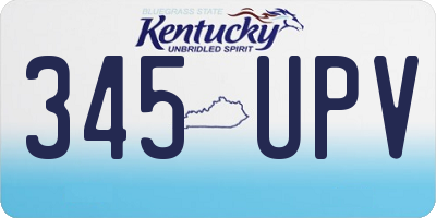 KY license plate 345UPV