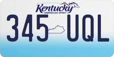 KY license plate 345UQL