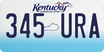 KY license plate 345URA