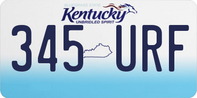 KY license plate 345URF