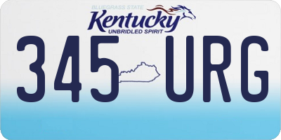 KY license plate 345URG