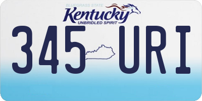 KY license plate 345URI