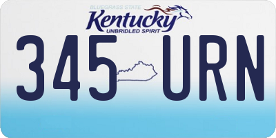 KY license plate 345URN