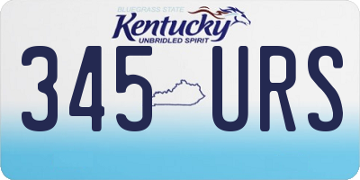 KY license plate 345URS