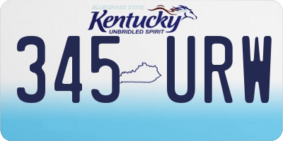 KY license plate 345URW