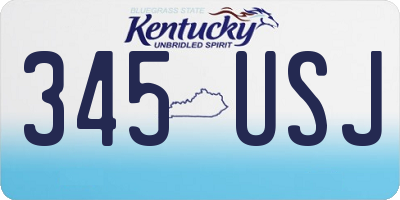 KY license plate 345USJ