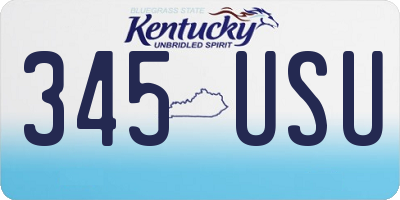 KY license plate 345USU