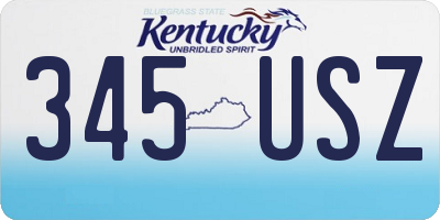 KY license plate 345USZ