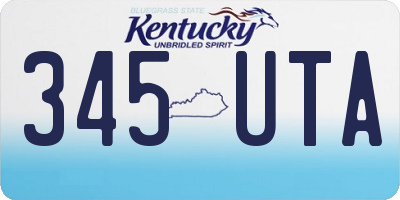 KY license plate 345UTA
