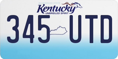 KY license plate 345UTD