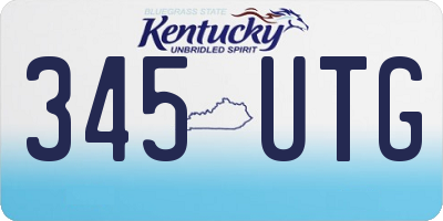 KY license plate 345UTG