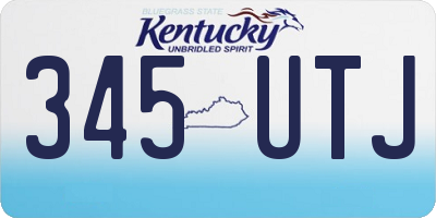 KY license plate 345UTJ
