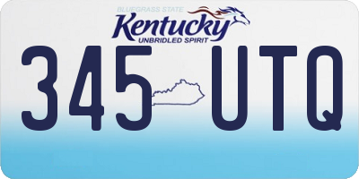 KY license plate 345UTQ