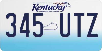 KY license plate 345UTZ