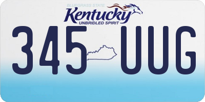 KY license plate 345UUG