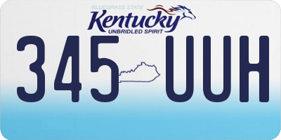 KY license plate 345UUH