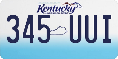 KY license plate 345UUI