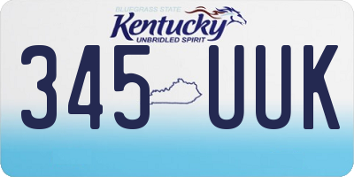 KY license plate 345UUK