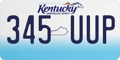 KY license plate 345UUP