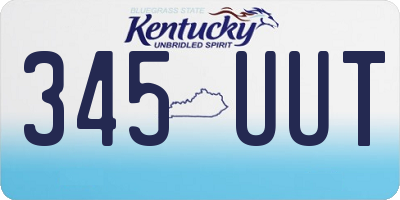 KY license plate 345UUT