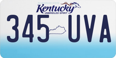 KY license plate 345UVA